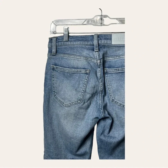 Women’s ANTHROPOLOGIE PISTOLA STRAIGHT LEG DENIM JEANS SIZE 25 LIGHT WASH COLOR - Picture 8 of 9